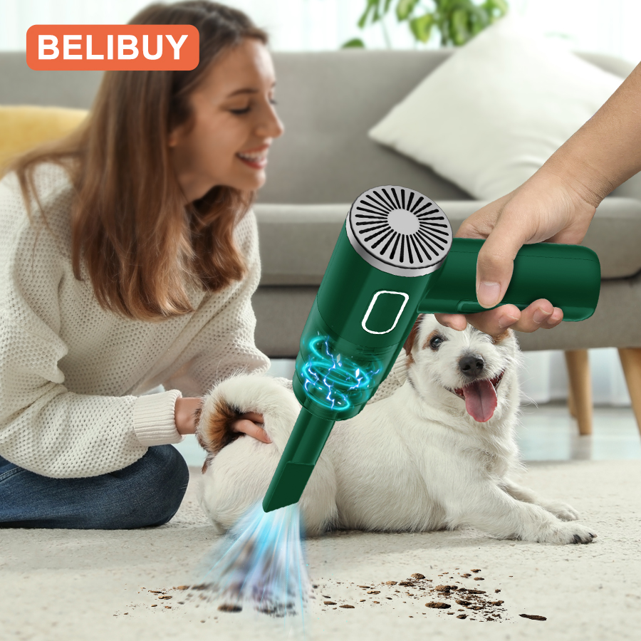 BELIBUY Auto-Staubsauger, tragbar, leistungsstark, kabellos, für Zuhause, Teppichreiniger, Haushaltsgerät, Mini-Reinigungsmaschine