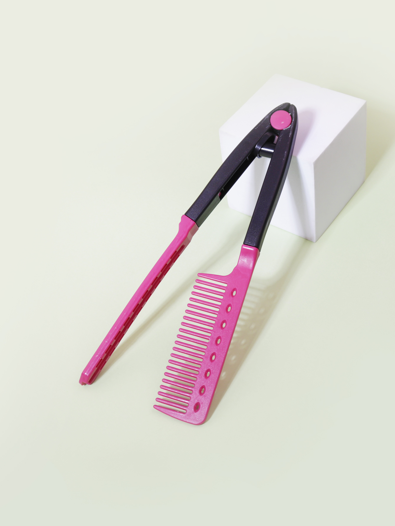 1 pçs pente plano em linha reta salão de beleza escova de cabelo pente beleza estilo alisador em forma de v alisador de cabelo reto