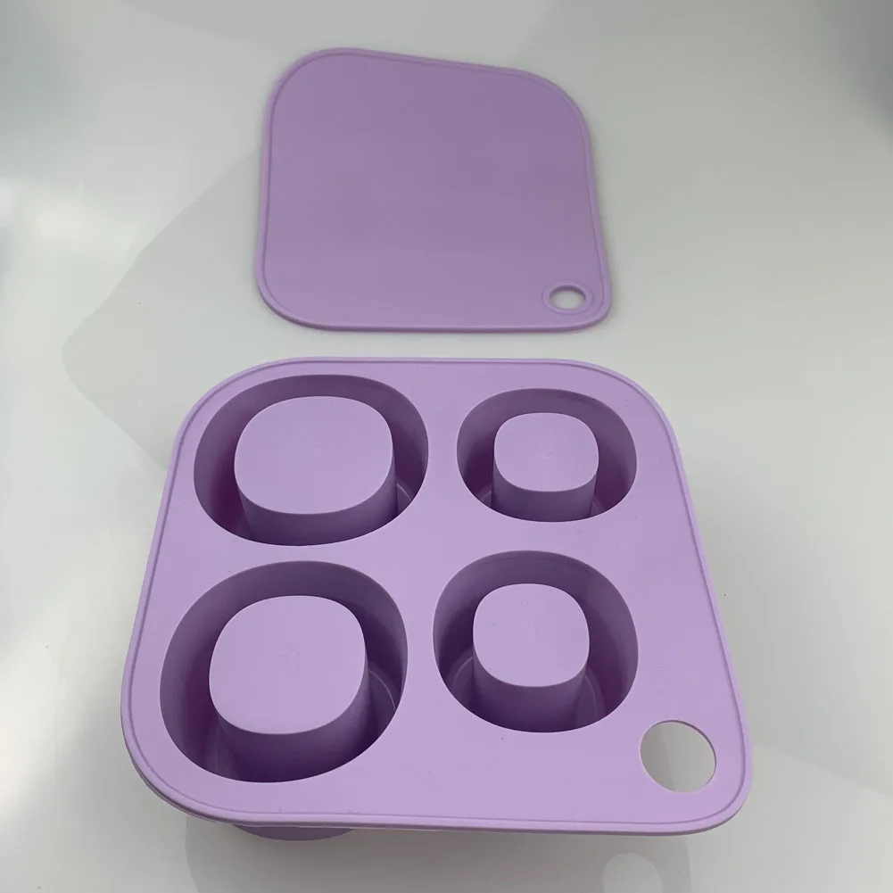 Ice Cube Tray Mold for Tumbler Stanley Cup Silicone Cylinder Ice Cube Maker Mold with Lid For 20oz 30oz 40oz