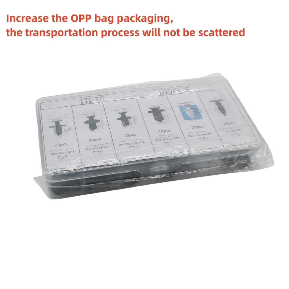 100 pz Auto Fastener Clip Kit parafango rivetto Clip carrozzeria Push fermo Pin rivetto paraurti porta Trim pannello fermo Clip Auto