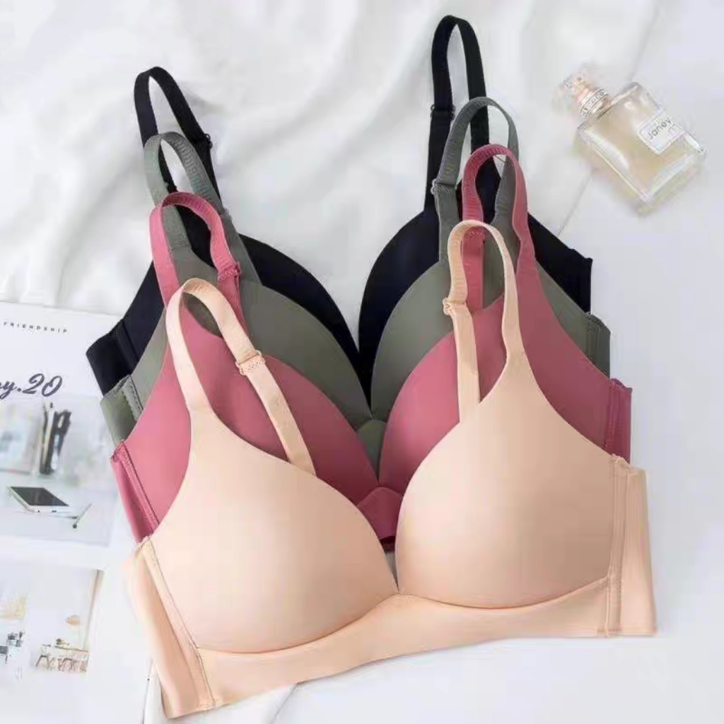 Sutiãs sem costura para mulheres estilo japonês roupa interior sem fio sem anel de aço bralette 3/4 copo sutiã brilhante lingerie feminina