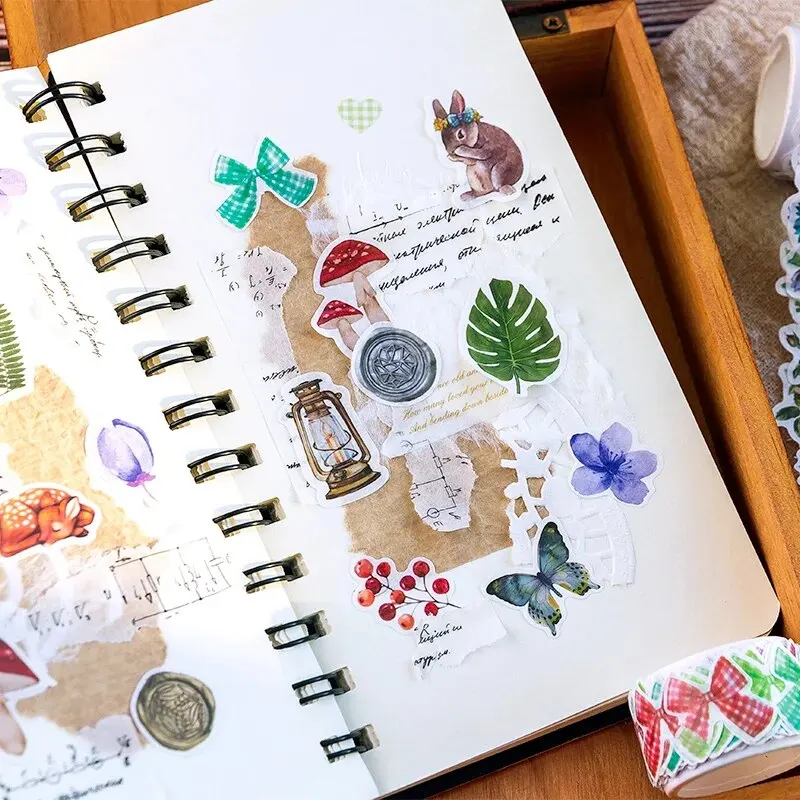 100 PCS/ม้วนการ์ตูนรูปพิเศษ Washi เทปสติกเกอร์สัตว์น่ารัก DIY คู่มือวัสดุ