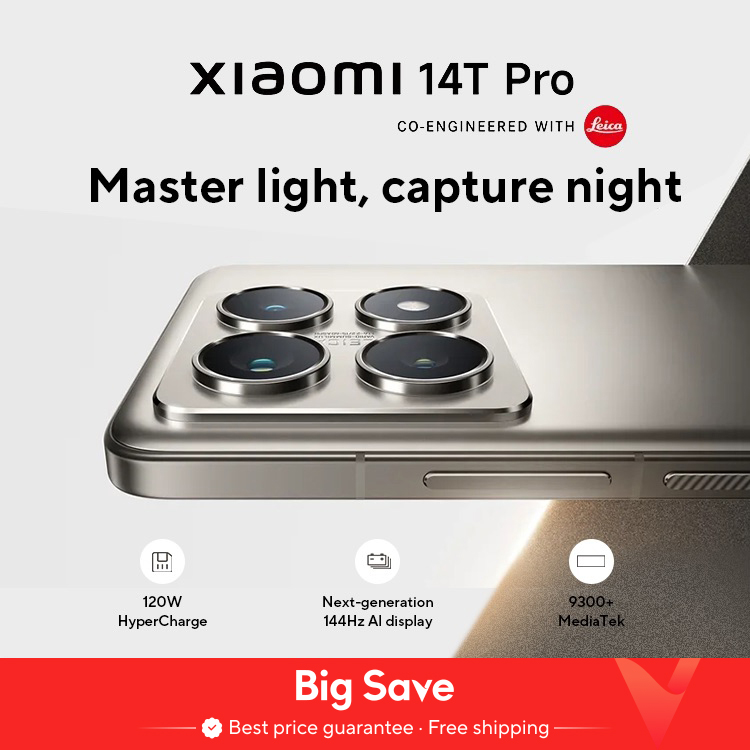 Versione globale Xiaomi 14T Pro 5G Versione globale 50MP Fotocamera Leica MediaTek Dimensity 9300+ 6,67'' 144Hz AMOLED 120W HyperCharge