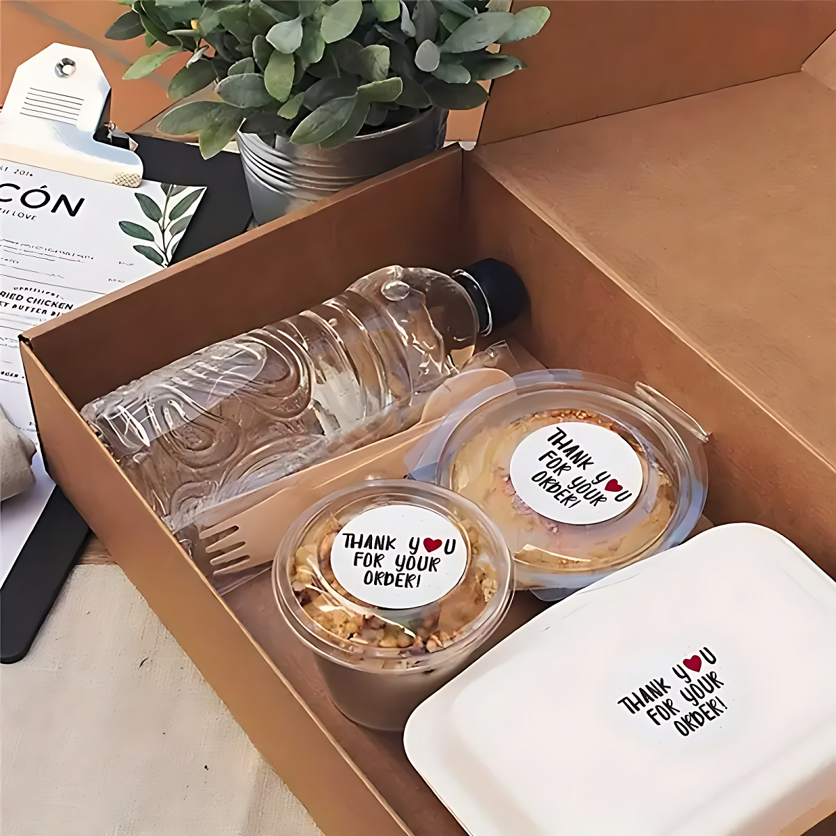 1ロール500枚ご注文ありがとうございますステッカー、DIY中小企業オンラインストア、ショップ、梱包、配送アクセサリー