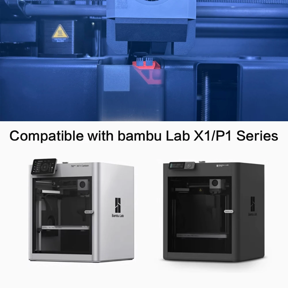 3DSWAY for Bambu Lab P1S P1 X1 Series Make Print Head Cleaner Nozzle Brush for 3D Printer Accessories Printer Head Wiping Parts