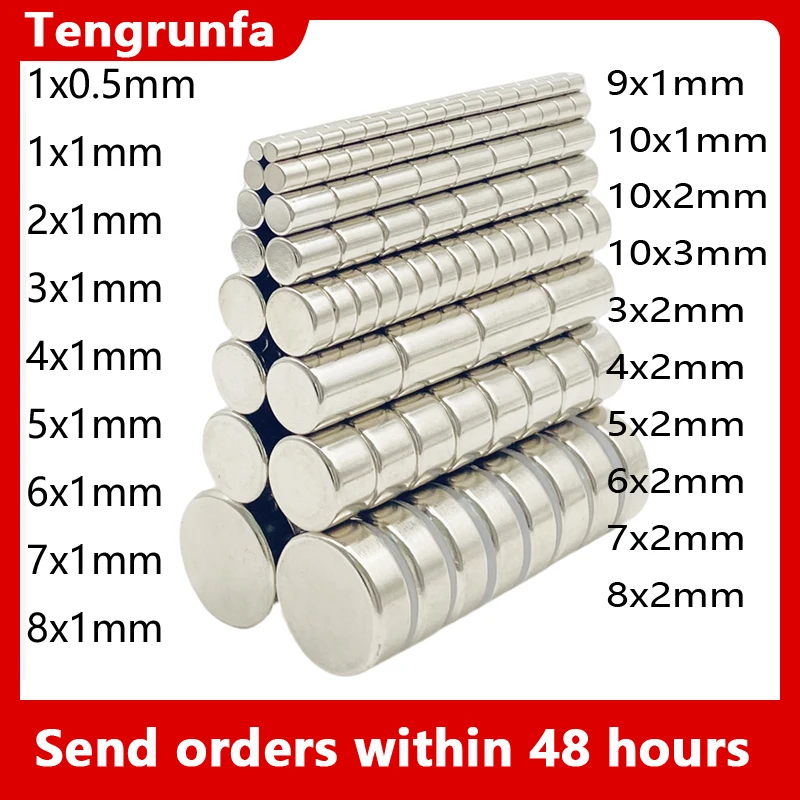 Round Micro Magnets 1x0.5 1x1 2x1 3x1 4x1 5x1 6x1 7x1 8x1 9x1 10x1 mm refrigerator magnet 3*2 4*2 5*2 6*2 7*2 8*2 10*2 10*3 mm