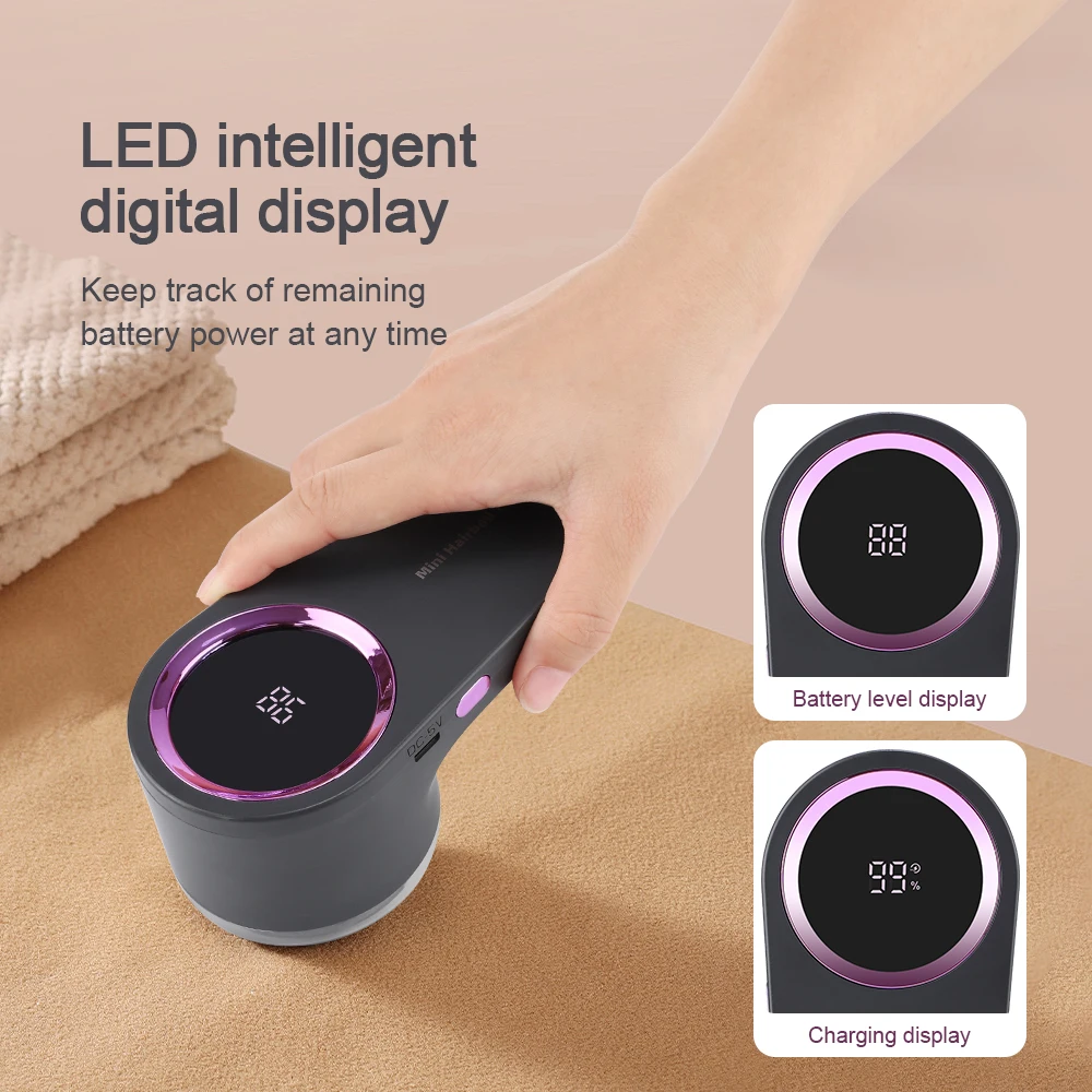 Kleine Home Kleidung Rasieren Maschine Wiederaufladbare Haar Ball Trimmer Pille Entfernung Intelligente Digital Display Lints Rasierer Trimmer