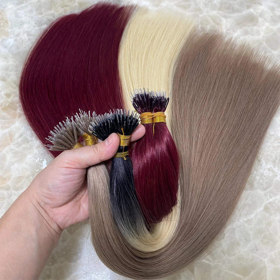 Micro anel extensão de cabelo ombre 100% virgem extensões de cabelo humano nano anel micro contas ponta grossa cabeça cheia 18 "-30" extensões