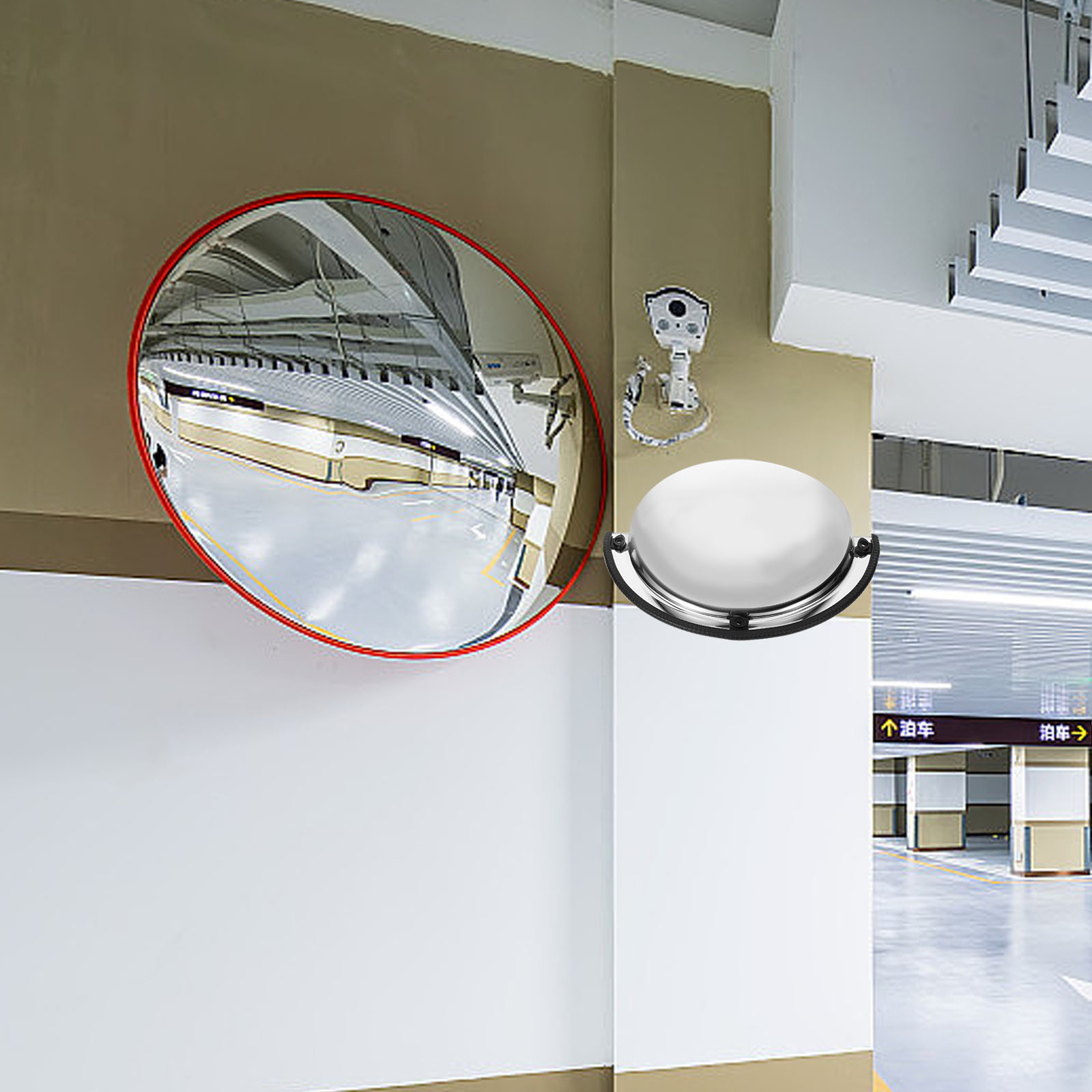 Wide Angle Convex AntiTheft Mirror Safety Driveway Outdoor Traffic Lens Garage Parking Road Security Protection Reflective