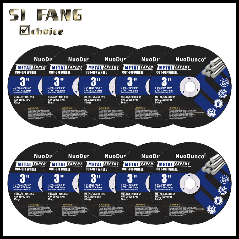 10 stuks 75mm metalen doorslijpschijf mini afgesneden wiel 1mm dik hars zaagblad metaal hout roestvrij staal snijden voor haakse slijper
