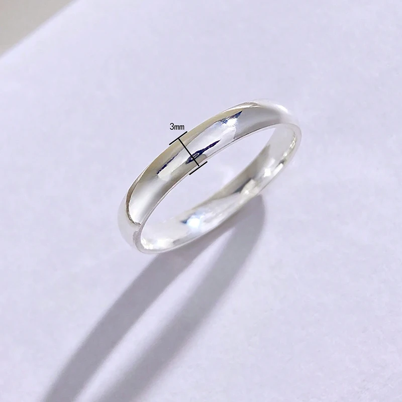 GRA – ensemble de bagues de couple en argent Sterling 925, polissage léger, bagues simples pour femmes et hommes, bijoux fins classiques de fiançailles et de mariage