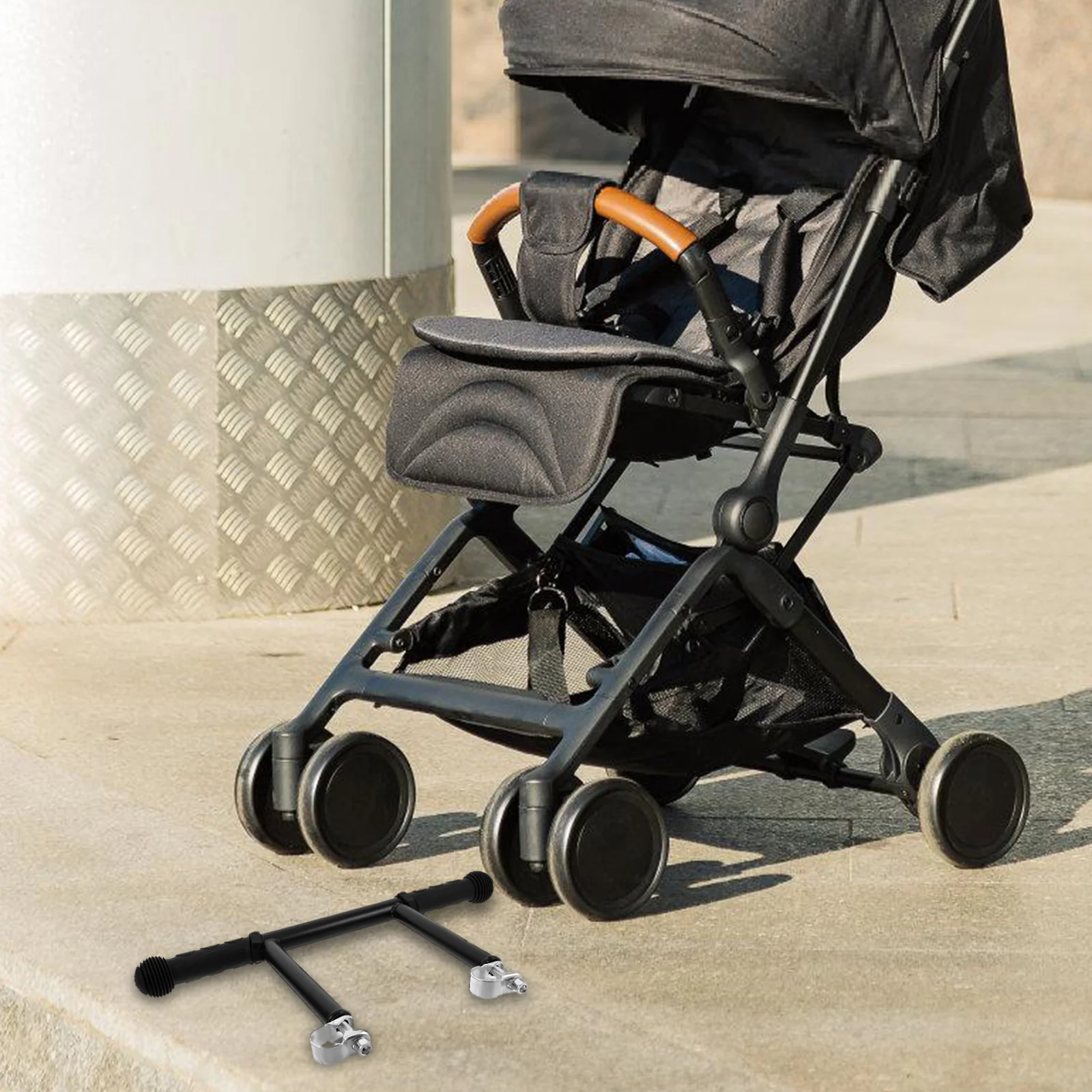 22 Mm Buckle Stroller Handle Extension Bar Adjustable Baby Stroller Handle Extender For Pushchairs And  Anti Slip Design Grip