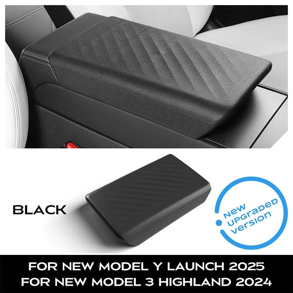 Крышка центрального подлокотника для Tesla Model Y Juniper Launch 2025 Model 3 Highland 2024, мягкий чехол из ТПЭ, крышка центральной консоли, аксессуары