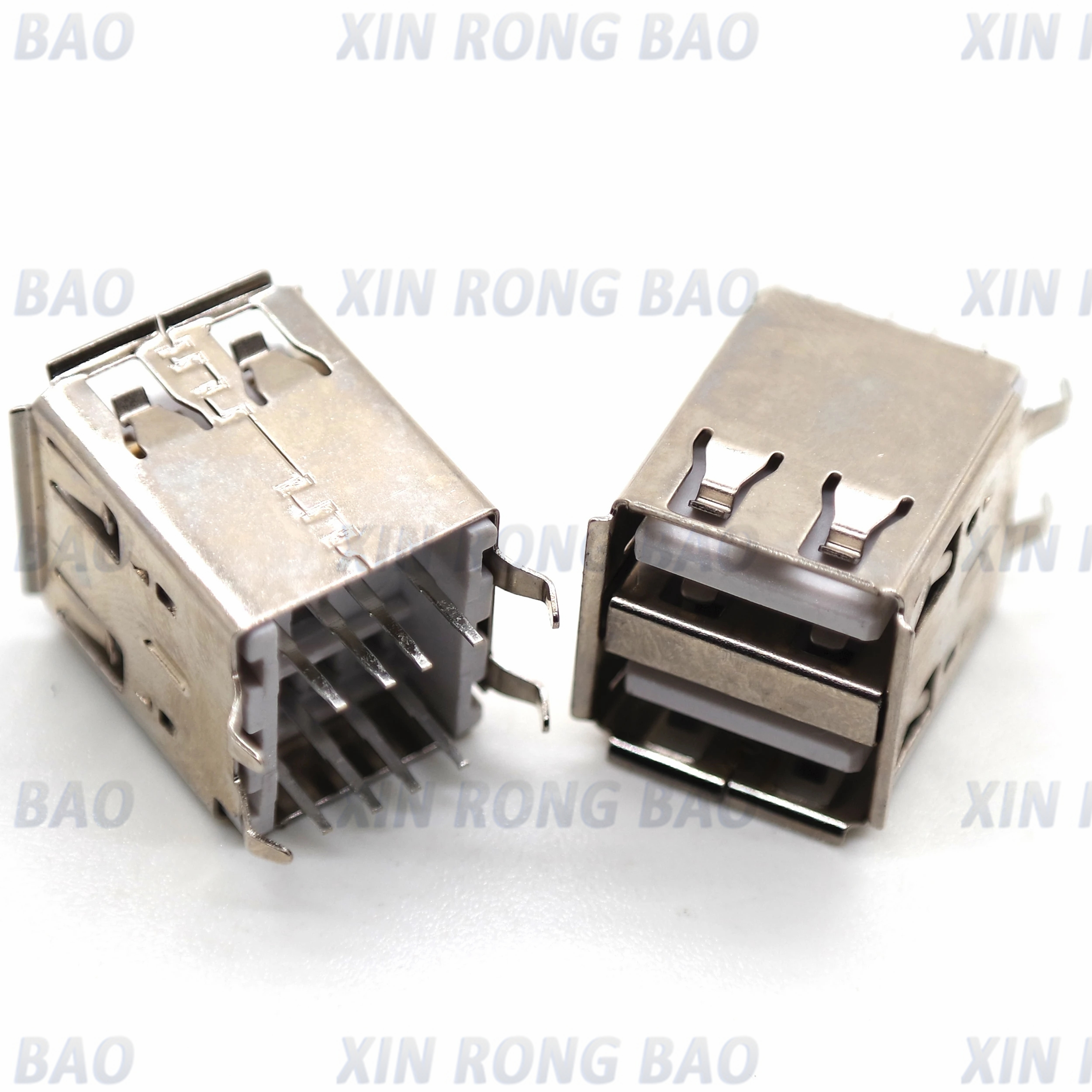 10 Stück einer f180 ° 17 flachen elastischen Crimp ung gebogenen Fuß weißen Gummi Eisens chale a-Typ Doppels chnitt stelle USB weibliche Basis