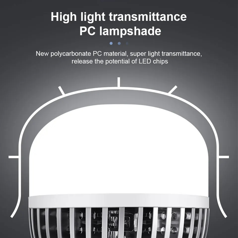 100W E27 LED Bulb - 220V High Power Bright Energy Saving Light 11x20cm for Home, Garage, Warehouse, Office