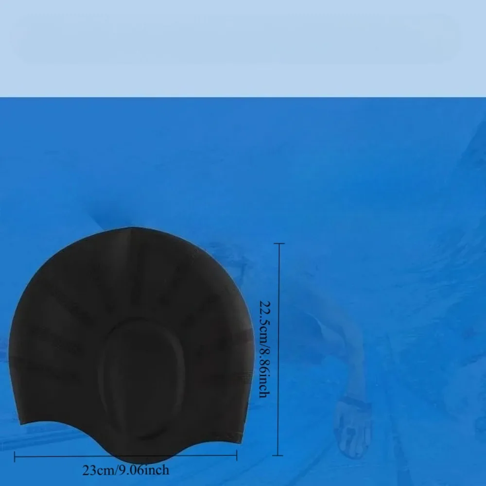 Gorro de natación impermeable: alta elasticidad, protección para los oídos, gorro de buceo de silicona para mayor comodidad y durabilidad