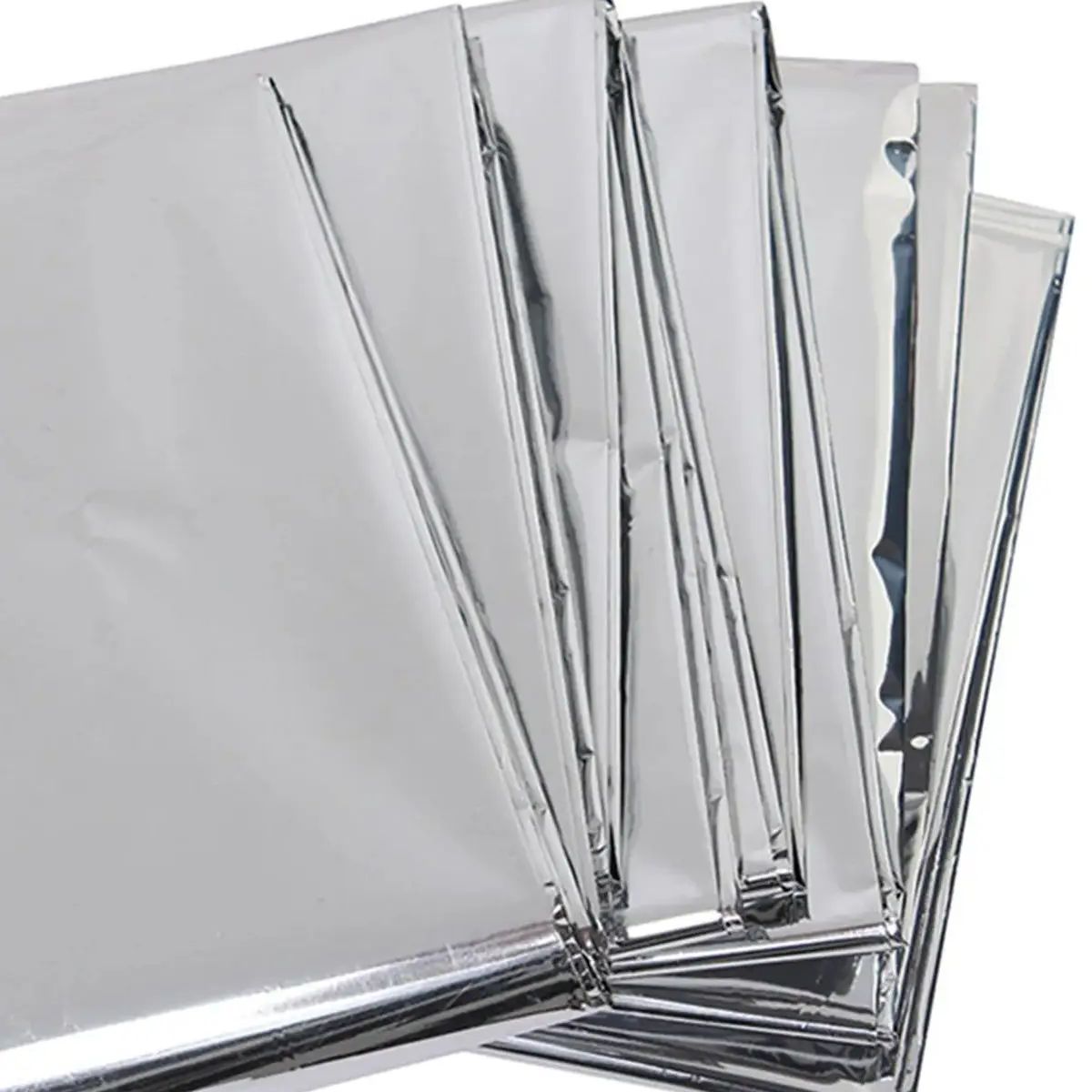 4 pacotes de cobertores de emergência, banquetes mylar premium, cobertor térmico para camping, cobertores espaciais de sobrevivência, cobertores de alumínio para calor
