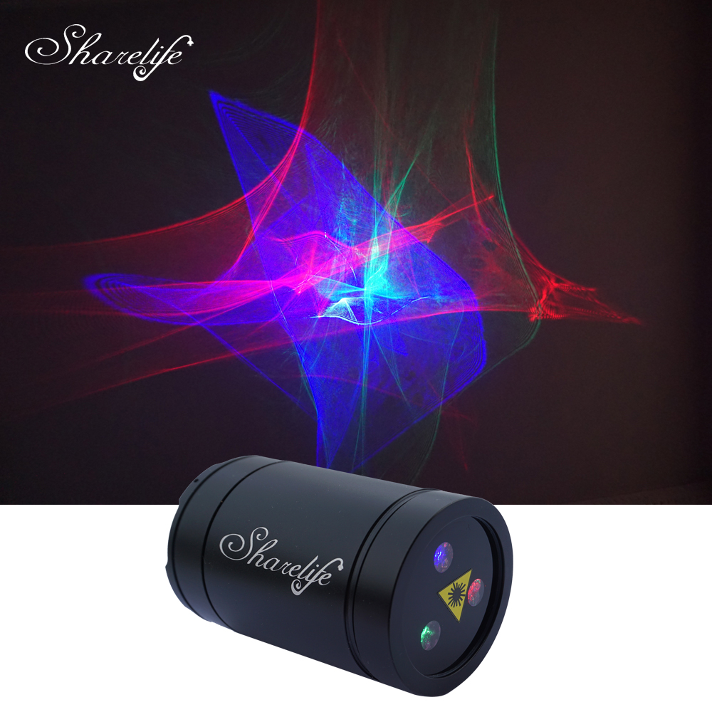Sharelife мини портативный RGB лазерный проектор с эффектом Авроры, встроенный аккумулятор для домашней вечеринки, DJ, наружное сценическое освещение DPA