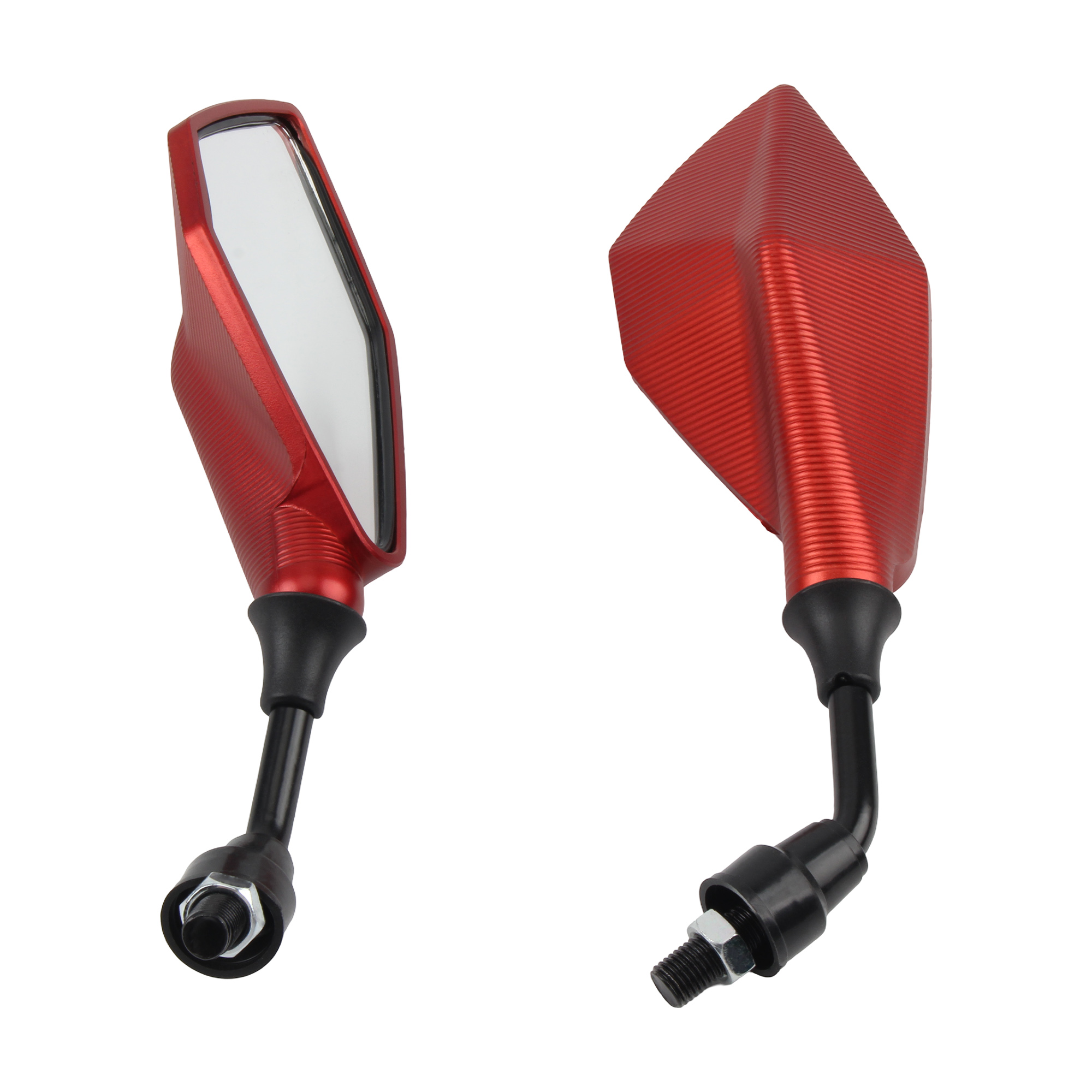 2 szt. uniwersalnych lusterek wstecznych motocyklowych 10 mm, szerokokątne, regulowane, do Yamaha, Honda, Kawasaki, Suzuki, BMW, akcesoria tuningowe