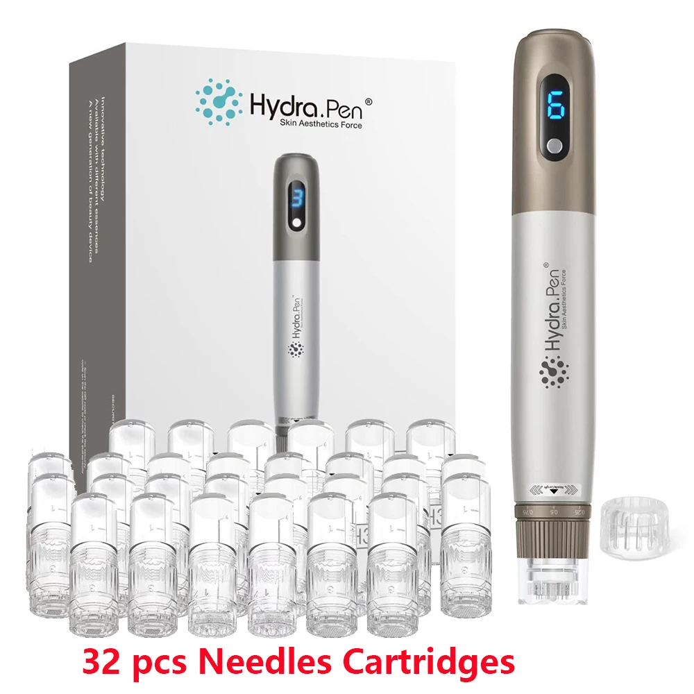 Hydra.pen H3 Wireless Professional Microneedling Pen With 32Pcs Needles Cartridges Derma Pen Microneedle Skin Care Beauty Device