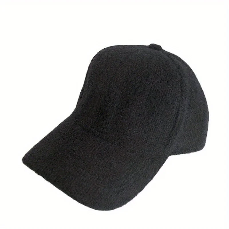 Gorra Snapback de piel de conejo cálida, gorra de béisbol ajustable a prueba de viento para hombres y mujeres, gorra con visera para viajes al aire libre de Otoño Invierno