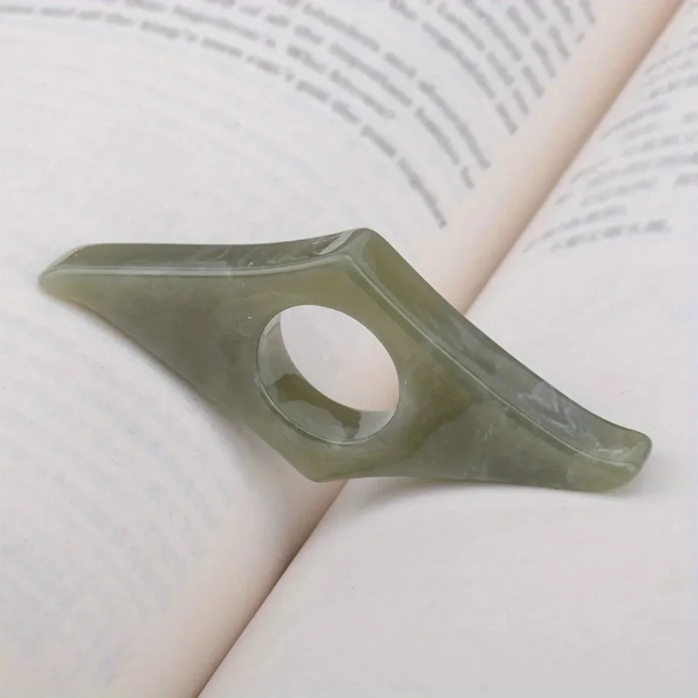Soporte creativo para libros de pulgar de resina, ayuda para lectura y expansor, reduce la fatiga ocular, marcapáginas duradero, para estudiantes y lectores, 1 ud.