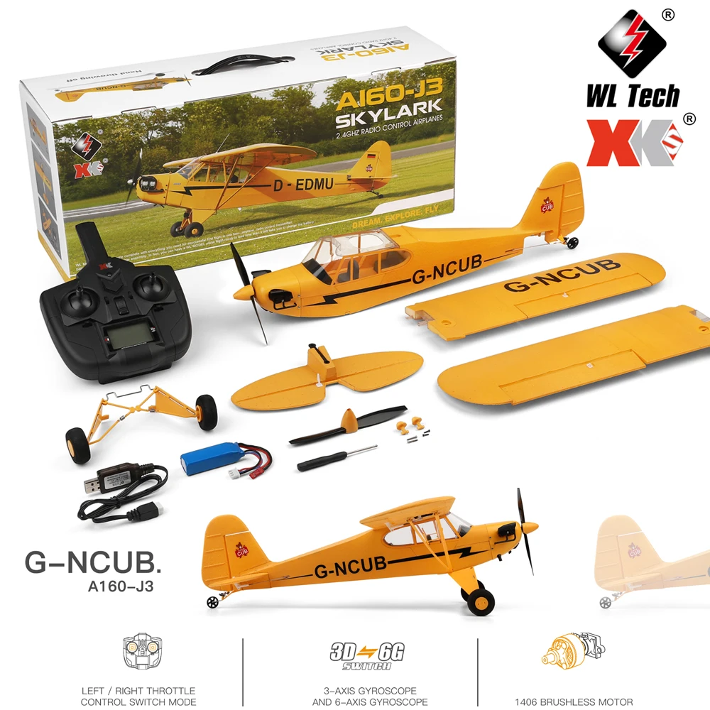 A160 WLtoys XKS 2.4G RC avion 650mm envergure moteur sans brosse télécommande avion 3D/6G système mousse jouets pour enfants cadeau