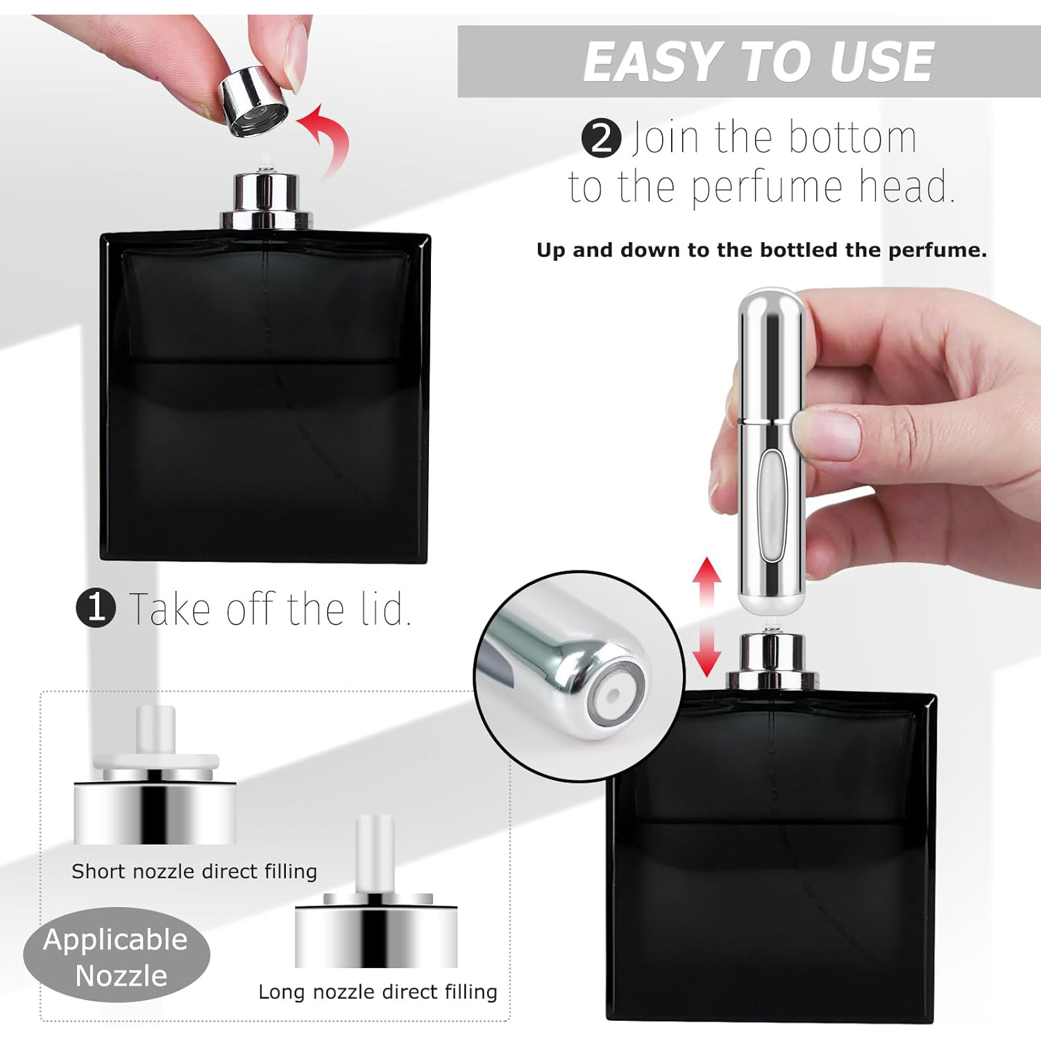 3/5/10/20/30 Uds 5ml Mini atomizador de Perfume contenedor de líquidos portátil para cosméticos viaje Spray de aluminio vacío recargable