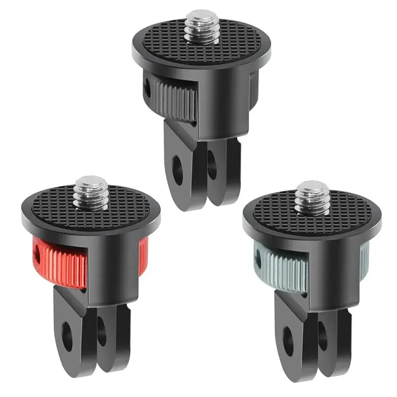 Convertidor de tornillo giratorio 360 de 1/4 ", Mini adaptador de trípode para GoPro Hero 11 10 8 para cámara de acción Insta360 One X2 X3 R, montaje monopié