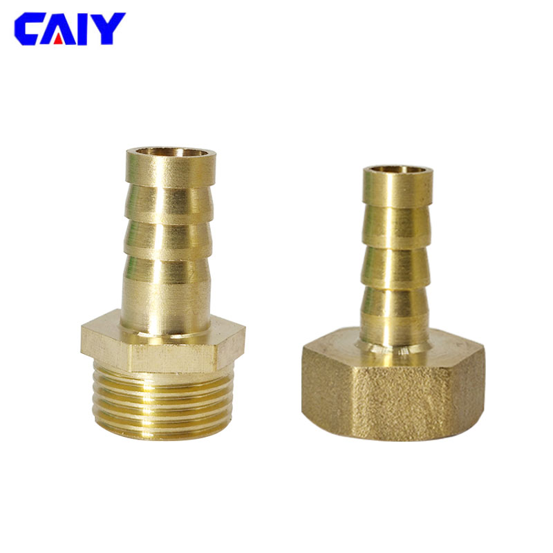 Conector de manguera de latón 6 8 10 12 14mm cola de púas 1/8 "1/4" 3/8 "1/2" BSP rosca macho tubo de aire y Gas adaptador de acoplador de junta de ajuste de púas