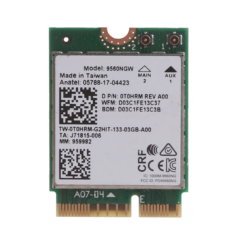 9560NGW WiFi-адаптер, двухдиапазонный беспроводной приемник 5.0, карта M.2 Wi-Fi