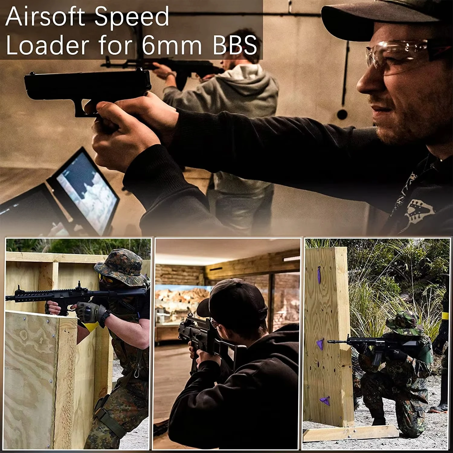 ใหม่Airsoft 100rd BB Speed LoaderสําหรับPaintballปืนAirsoft BB Balls Speed Loader 100 รอบBBความจุPaintballอุปกรณ์เสริม