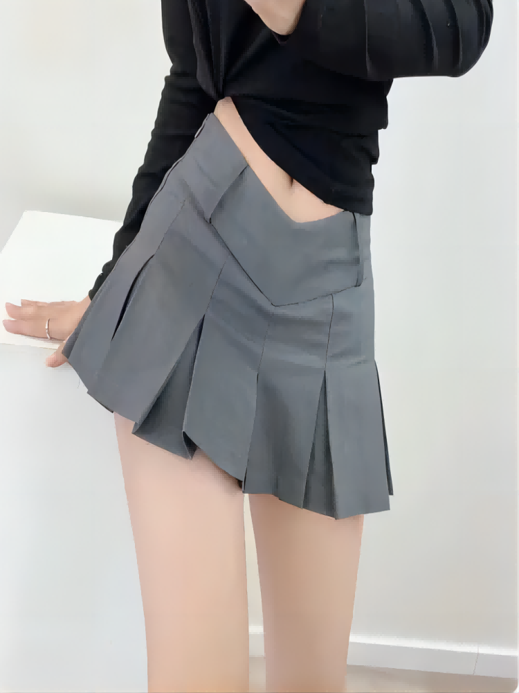 Minifalda plisada de cintura alta para mujer, faldas de línea a, ropa de falda, estilo Preppy coreano, verano y primavera