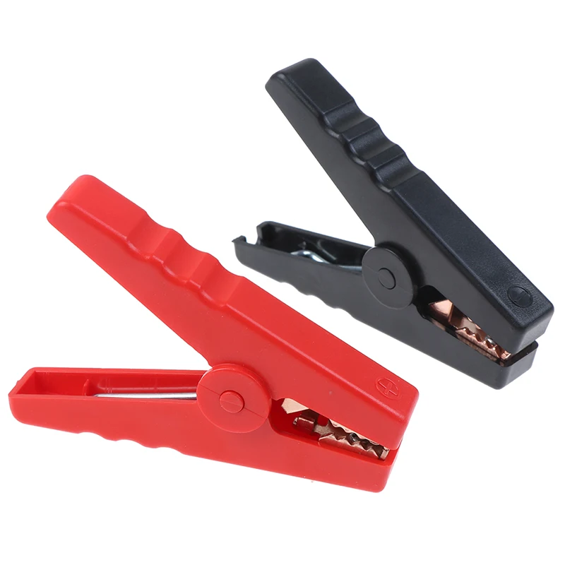 2Pcs 100A Large Crocodile Alligator Clips - Insulated Clamps for Car Battery Chargers