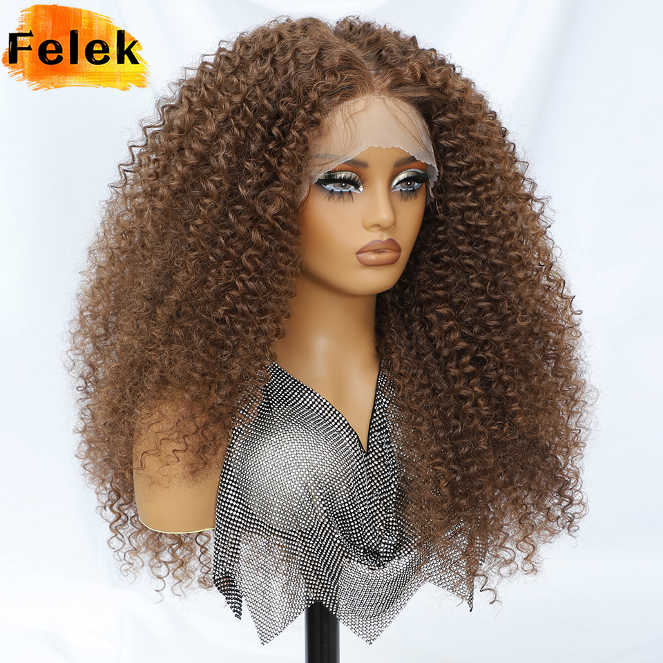 Джерри Керл Синтетические Парики Шнурка 24-дюймовые Кудрявые Вьющиеся Парики Для Афро Женщин 13x5 Черные Предварительно Сорванные Парики Фронта Шнурка Латиша Для Женщин