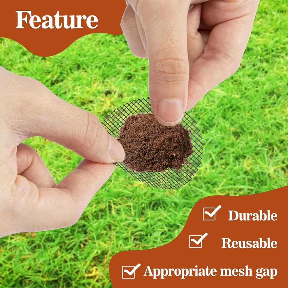 50/100PCS Flowerpot Gasket Ceramic Black Leakproof Soil Super Large Diameter Breathable Insect-Proof Plastic Circular Mesh Pad