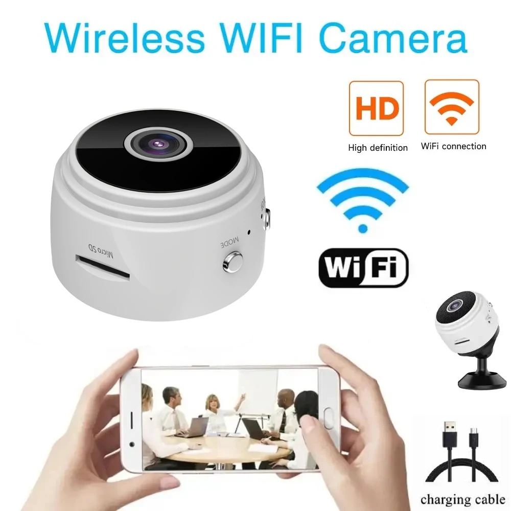 Mini cámara WiFi A9, grabadora de vídeo inalámbrica, cámara de protección de seguridad, cámara de monitoreo inteligente para el hogar para bebés y mascotas