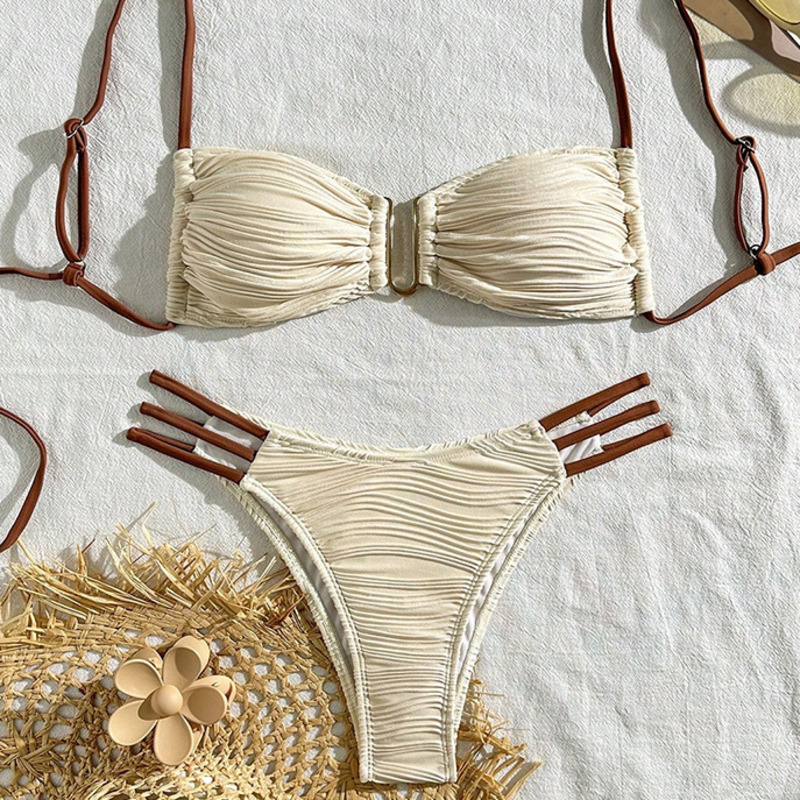 Nuevos Bikinis sexis 2025, trajes de baño para mujer, traje de baño Push Up para mujer, ropa de baño para playa, trajes de baño, conjunto de Bikini brasileño, bañista para piscina