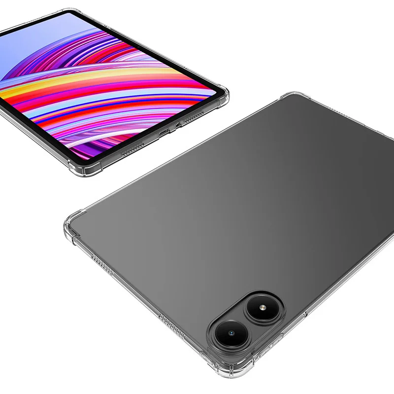 Airbags de TPU suave para Redmi Pad Pro 12,1 pulgadas 2024, funda transparente, funda trasera de silicona para tableta