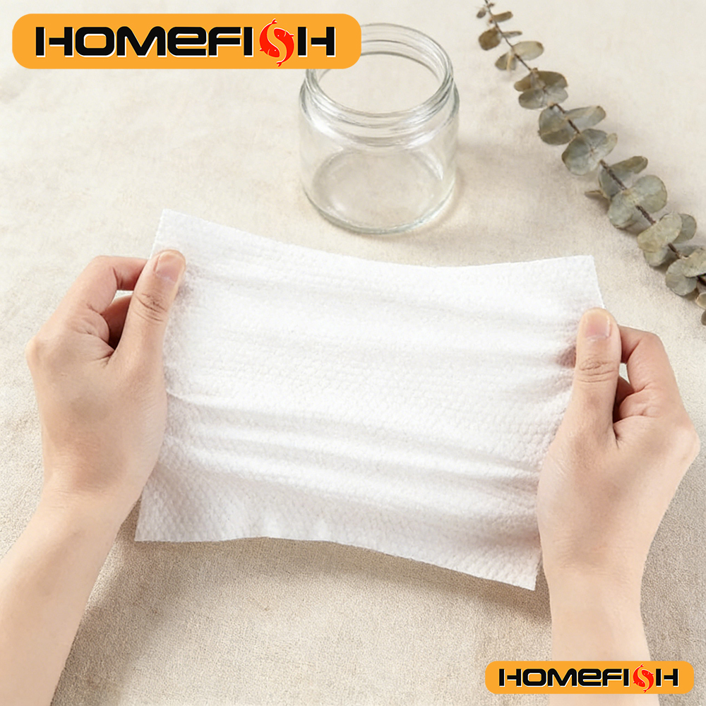 100% Cotton Disposable Thick Face Towel - Soft Makeup Removing Dry Cleanser Towelettes For Skin Care