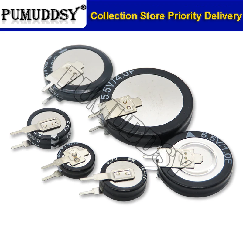 5.5V Super Capacitor 0.1F V-type C-type H-type Button Farad Capacitor 0.22F 0.33F 0.47F 1F 1.5F 4.0F