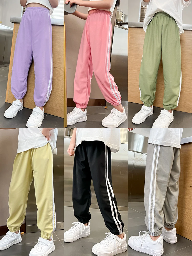 1/3 ชิ้นเด็กฤดูร้อนสีทึบ Basic กางเกงกีฬาชาย Casual JOKER Elastic เอวสาวหวานและน่ารักยุงกางเกง