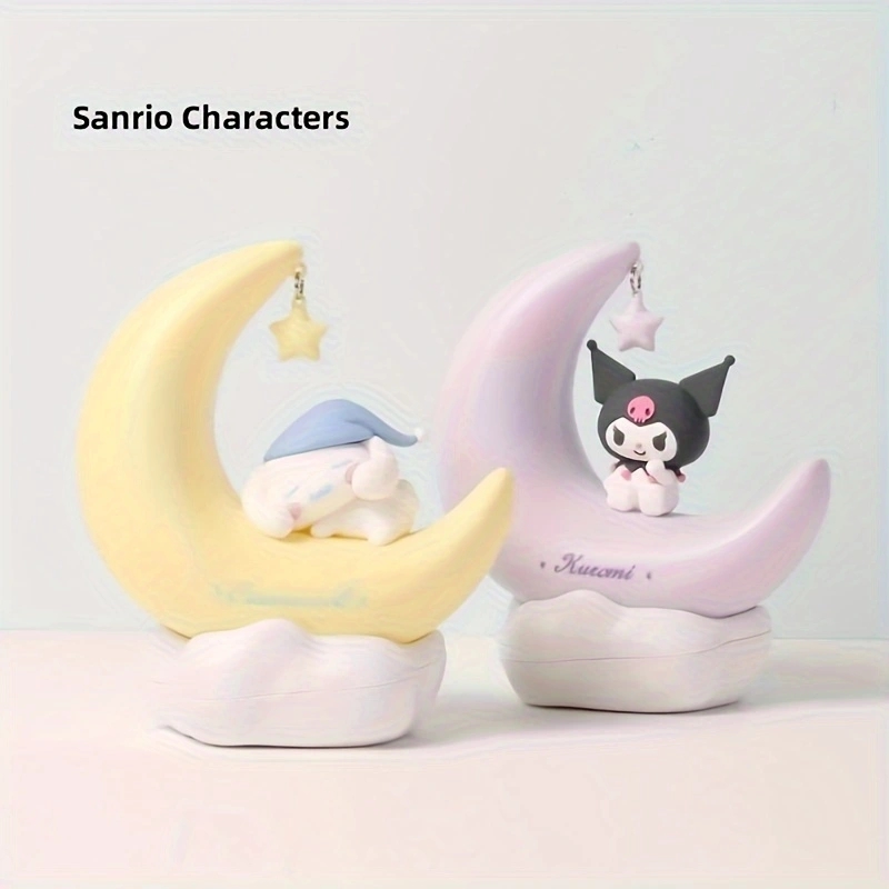 SANRIO Kuromi cinnamonroll Moon ไฟ LED น่ารักๆรูปการ์ตูน3D น่ารักไฟห้องนอนกลางคืนโคมไฟตกแต่งข้างเตียงของขวัญ