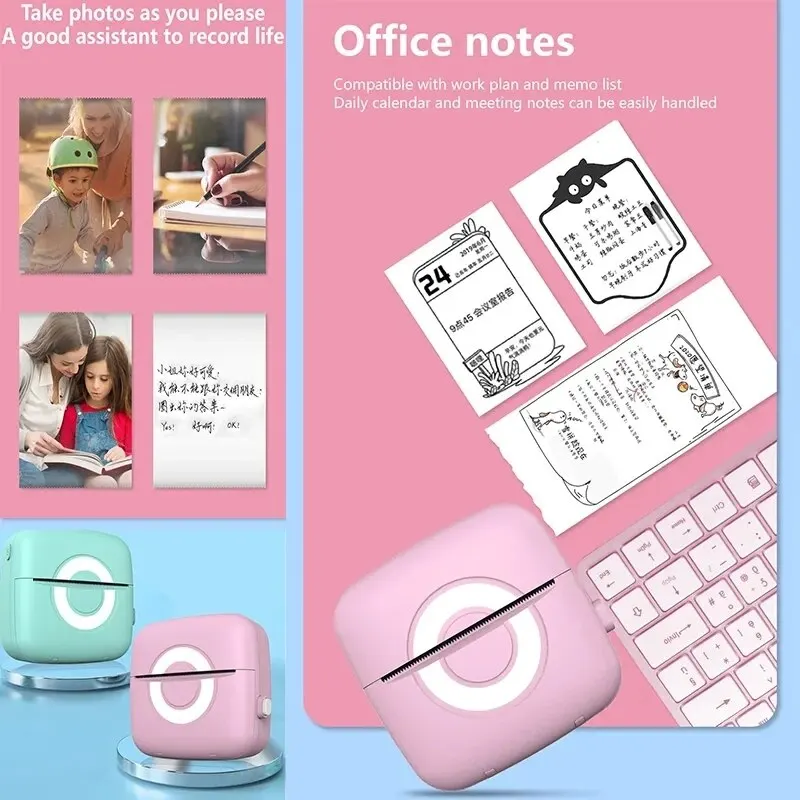 สนุกพิมพ์ C13 แบบพกพา Mini เครื่องพิมพ์สติกเกอร์ฉลาก Thermal Photo Labeller การพิมพ์ Maker Self-กาวสีกระดาษโปร่งใส