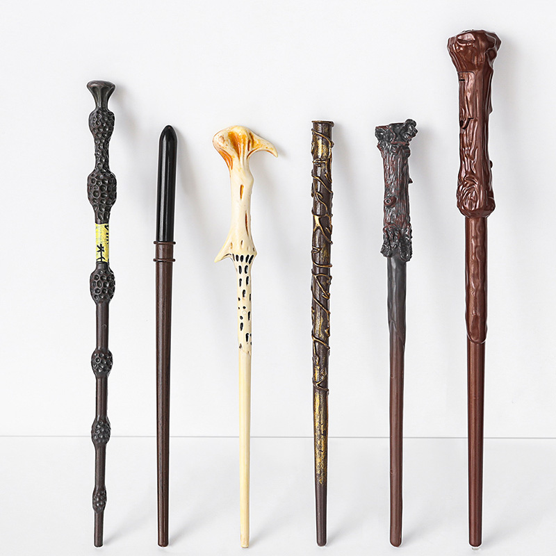 Anime cosplay mostrar núcleo de metal varinha mágica crianças decoração brinquedo acessórios para crianças bacchetta di plástico vara mágica