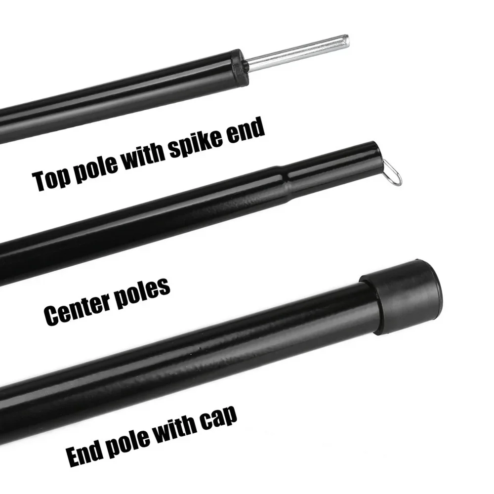 Telescopic เต็นท์เสา 2 ชุดปรับอลูมิเนียมอัลลอยด์สําหรับ Trailor Backpacking เดินป่าตั้งแคมป์กันสาด Shelter Canopy