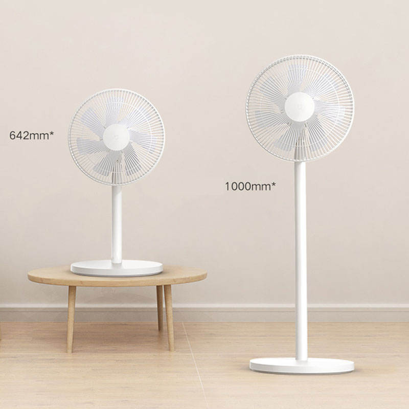 XIAOMI MIJIA vloerventilator, 7 bladen, verstelbare groothoek 90 ° , Thuisventilator voor woonkamer, ondersteuning voor Connect MI HOME APP bedrade ventilator