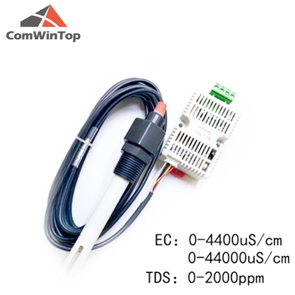น้ํา EC เครื่องส่งสัญญาณ EC sensor TDS การนําไฟฟ้าเซนเซอร์โมดูล 4-20ma 0-5V 0-10V RS485 เอาต์พุต Analog แรงดันไฟฟ้าขาออก