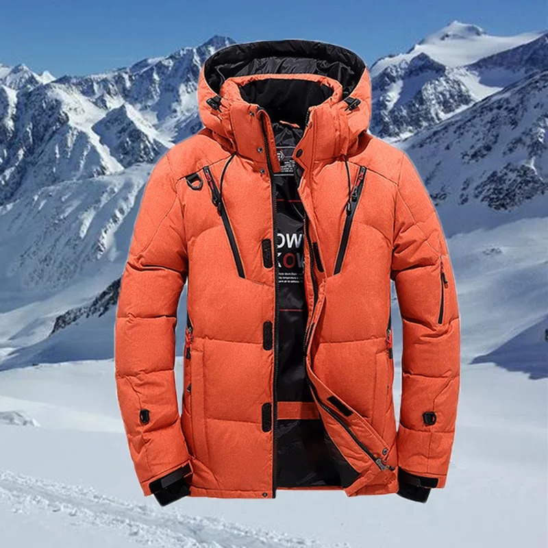 Winter Witte Eend Donsjack Mannen Reizen Wandelen Dikker Warme Puffer Jassen Met Capuchon Winddichte Overjas Donsjas Mannelijke Kleding