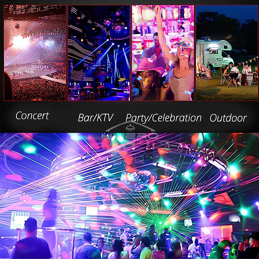 Mini USB Auto-interieur Decoratieve sfeerverlichting RGB Magic DJ Stage Effect Disco Crystal Sound Party Power Bank Home Night Rooms